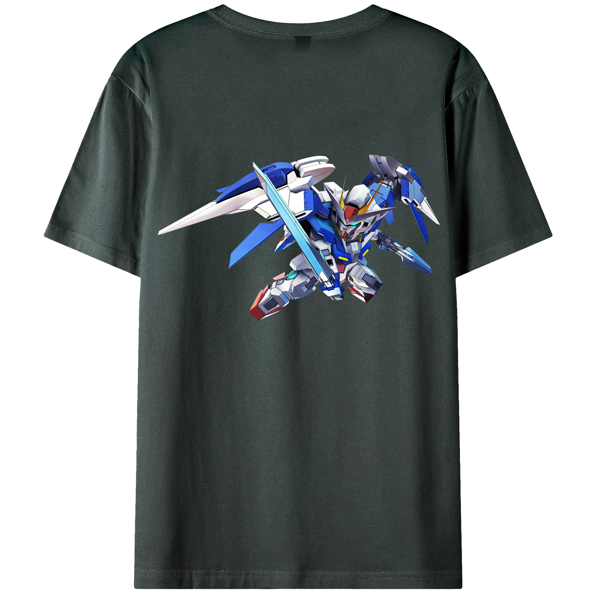（画像用） 機動戦士ガンダム Mobile Suit Gundam 綿100％ メンズ半袖Tシャツ（バックプリント） 通気性